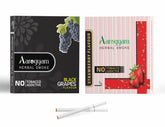 Aarogyam Herbals Pack Of 2 Flavours 100% Tobacco & Nicotine Free Cigarette For Relieve Stress & Mood Enhance Product Strawberry, Black Grapes - 10 Sticks X 2 Packets